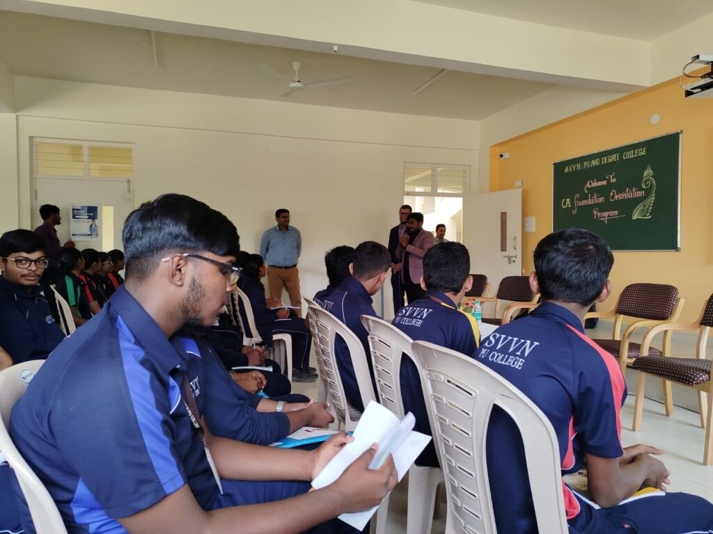 Students listening during a classroom session